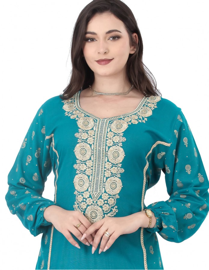 Mirage Daily Jalabiya with Embroidery and Floral Mix
