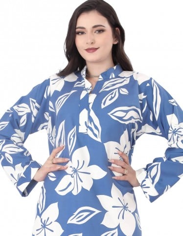 Blue Flowers Daily Jalabiya