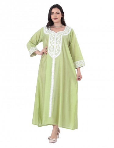 Elena Lightly Embroidered Jalabiya