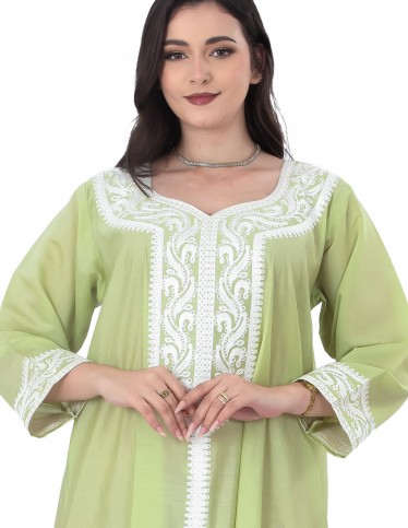 Elena Lightly Embroidered Jalabiya