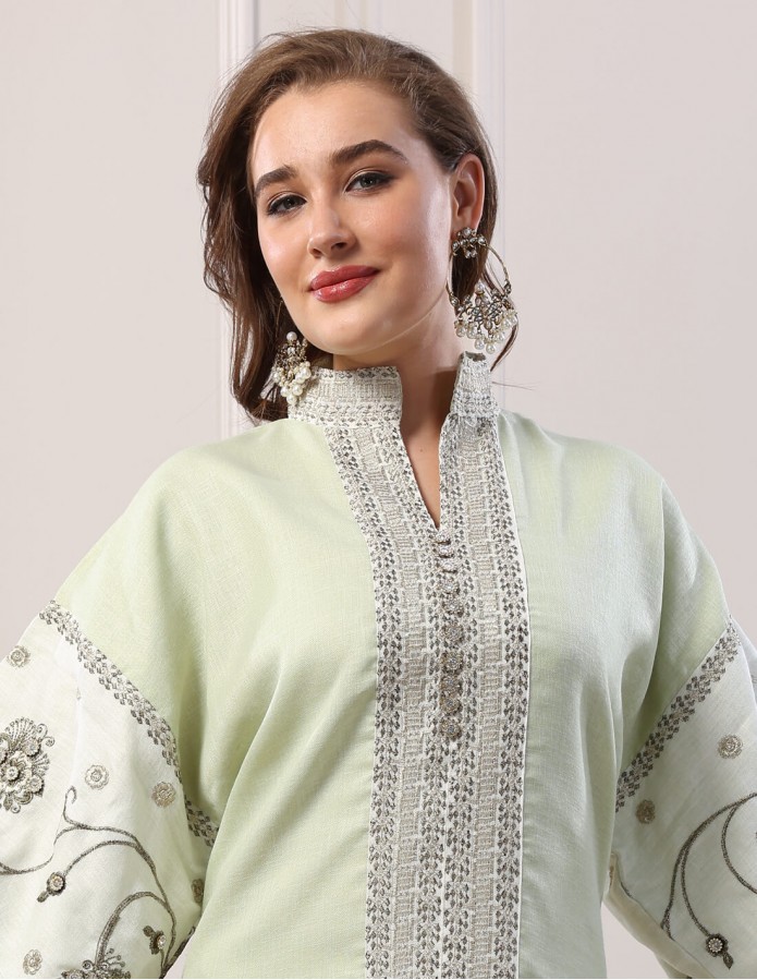 جلابية قصير كم واسع طباعة