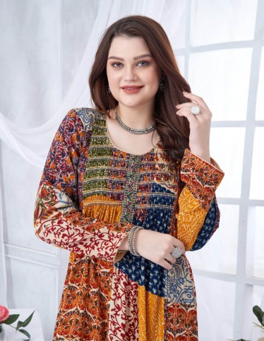 Long-sleeved checkered reception jalabiya