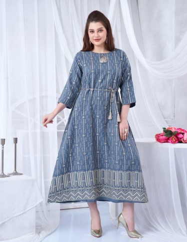 Luxurious Short Jalabiya with Full Embroidery and Hiran Sleeves