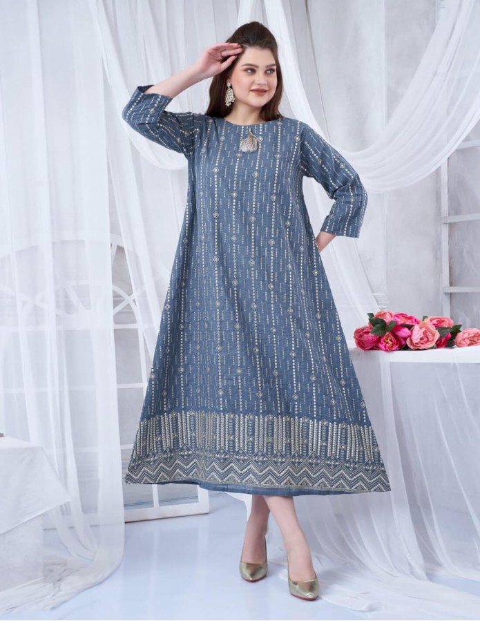 Luxurious Short Jalabiya with Full Embroidery and Hiran Sleeves