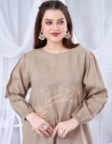 Luxury short long sleeve jalabiya