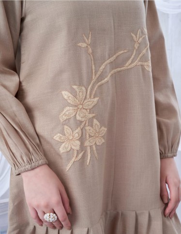 Luxury short long sleeve jalabiya