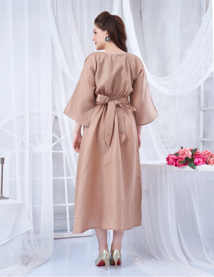 Short jalabiya with three-quarter sleeves