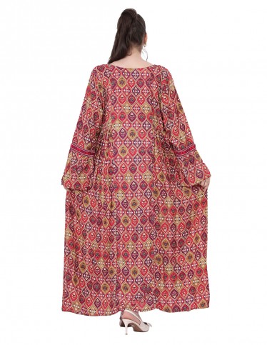 Soft embroidered jalabiya
