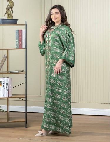 Reception Jalabiya with Wide Sleeves and Embroidery