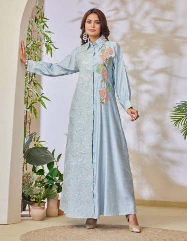 Modern embroidered jalabiya.