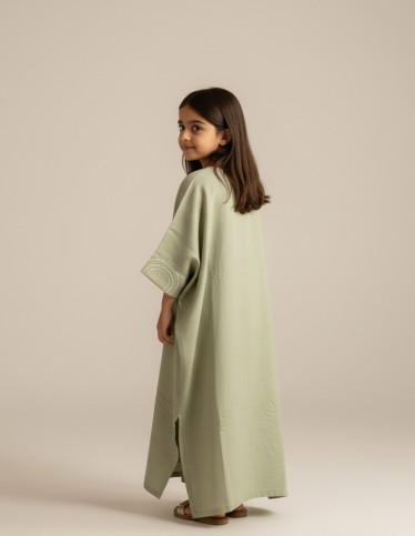 Elegant Light Pink girls' jalabiya.
