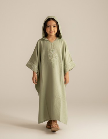 Elegant Light Pink girls' jalabiya.