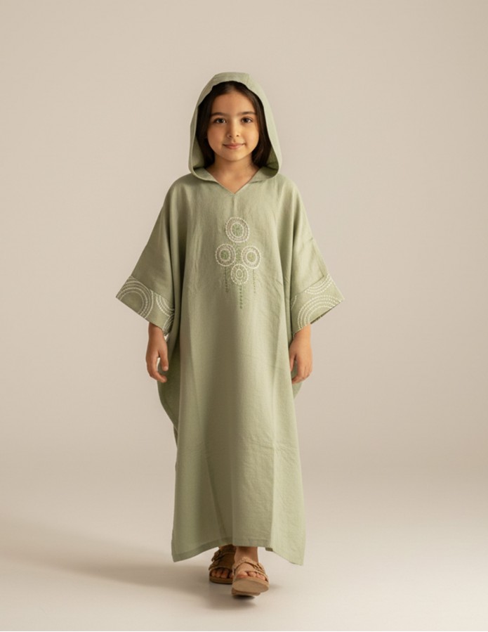Elegant Light Pink girls' jalabiya.