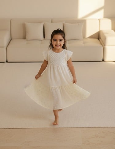 Elegant Pink girls' jalabiya.