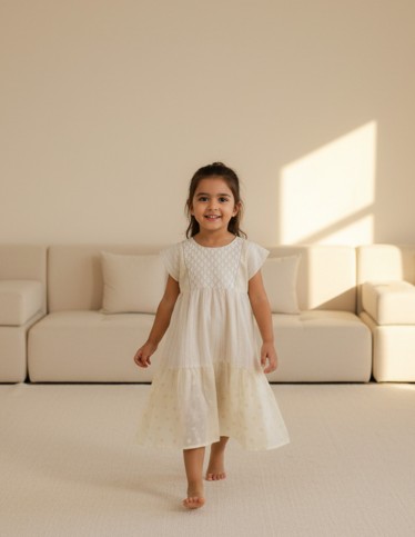 Elegant Pink girls' jalabiya.