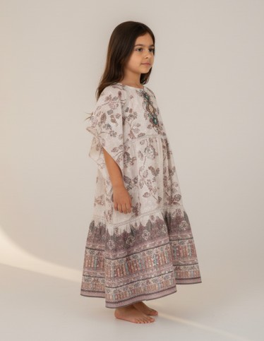 Elegant Light Green girls' jalabiya.