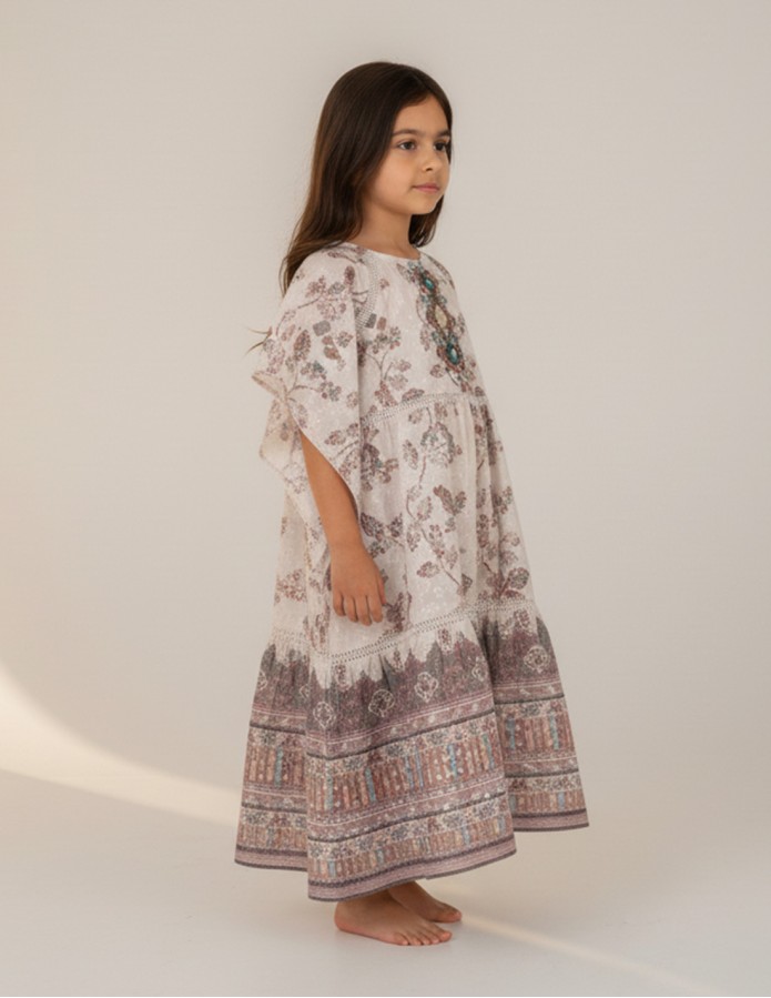 Elegant Light Green girls' jalabiya.