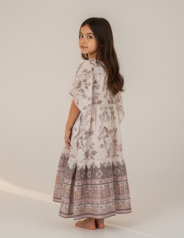 Elegant Light Green girls' jalabiya.