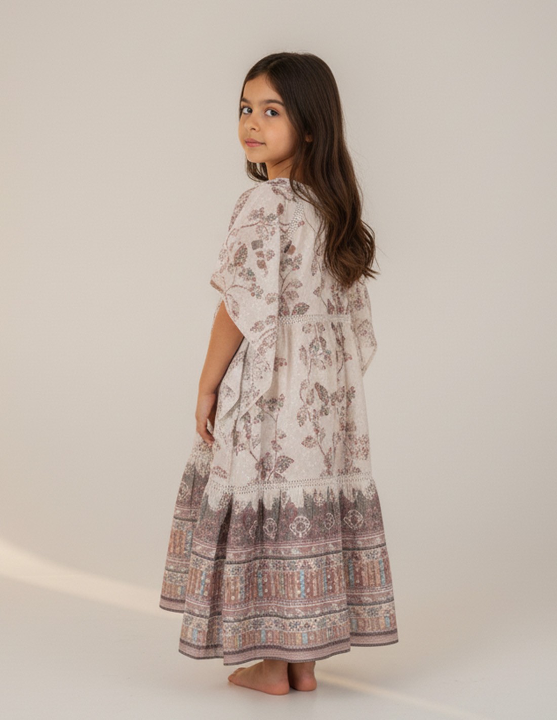 Elegant Light Green girls' jalabiya.