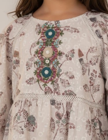 Elegant Light Green girls' jalabiya.