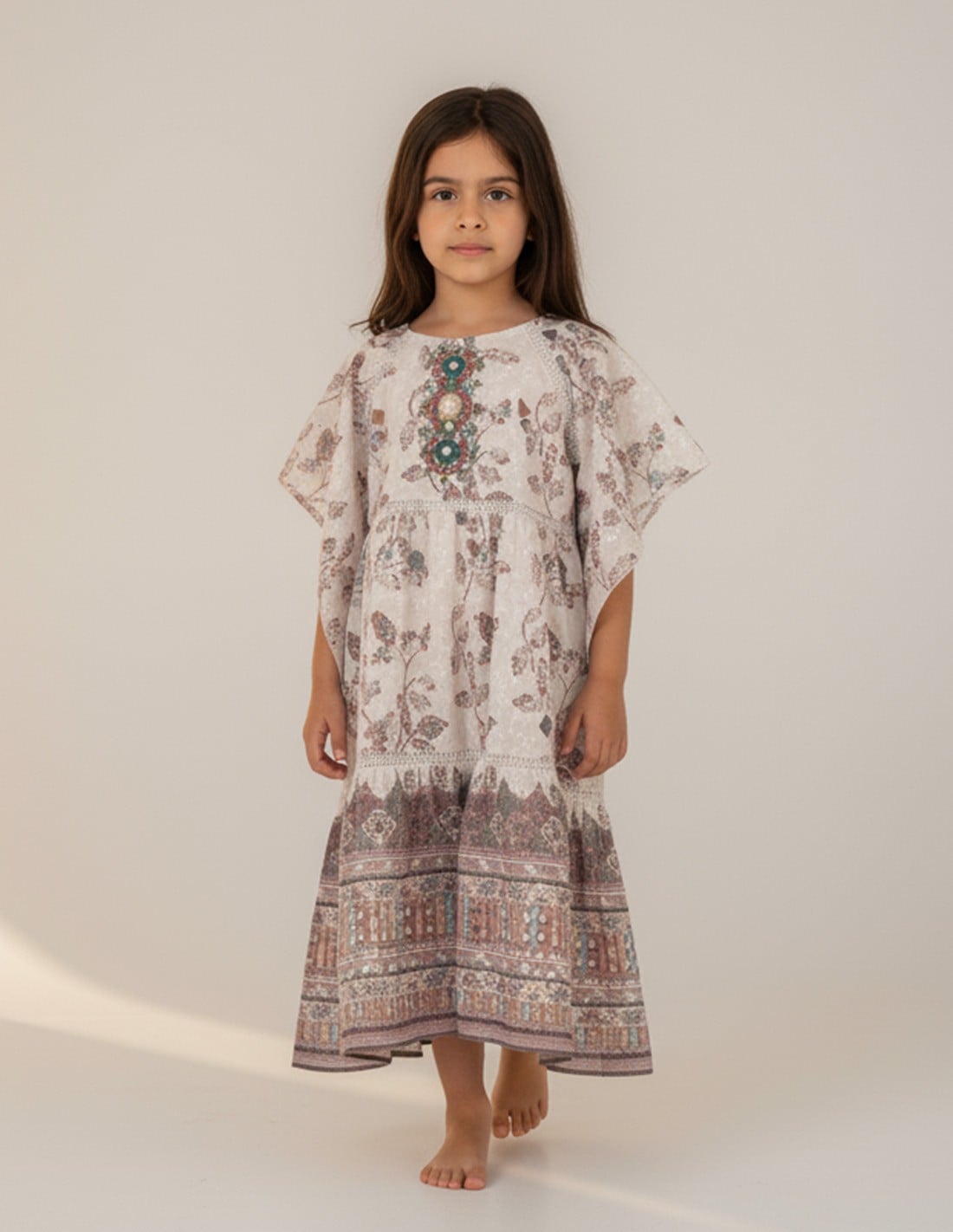 Elegant Light Green girls' jalabiya.