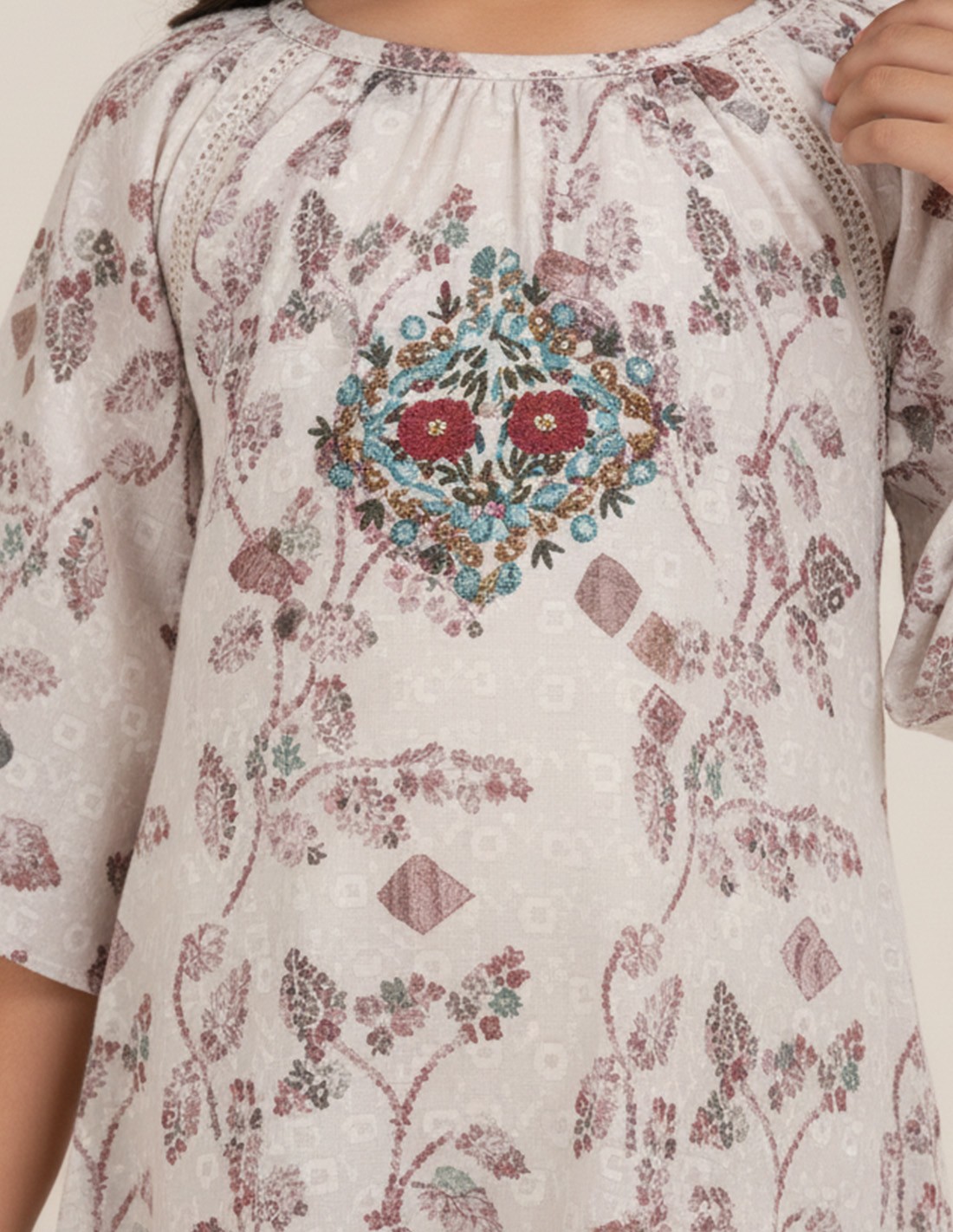 Elegant Dark Green girls' jalabiya.