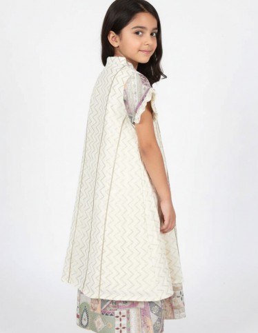 Elegant Beige girls' jalabiya.
