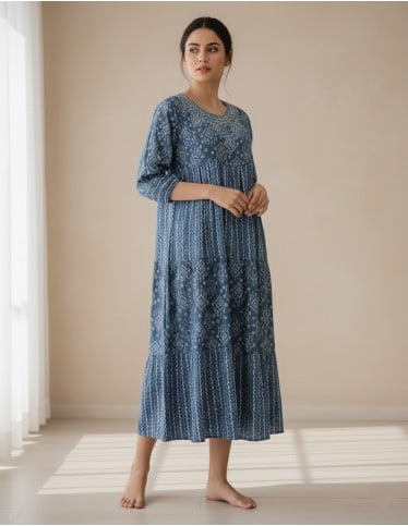 White Jalabiya with Elegant Golden Embroidery
