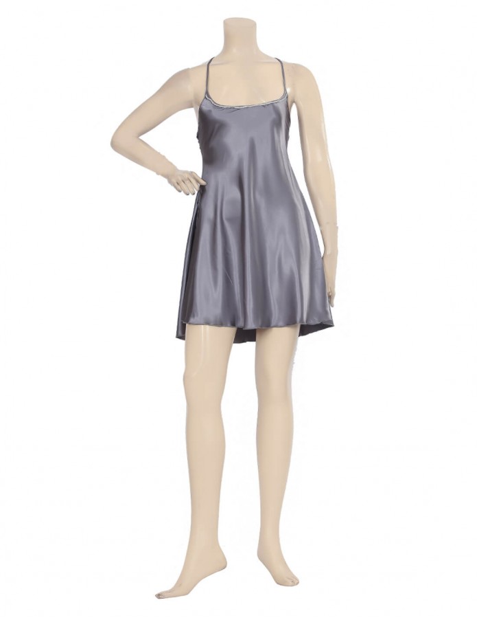 Graphite Halter Mini Slip