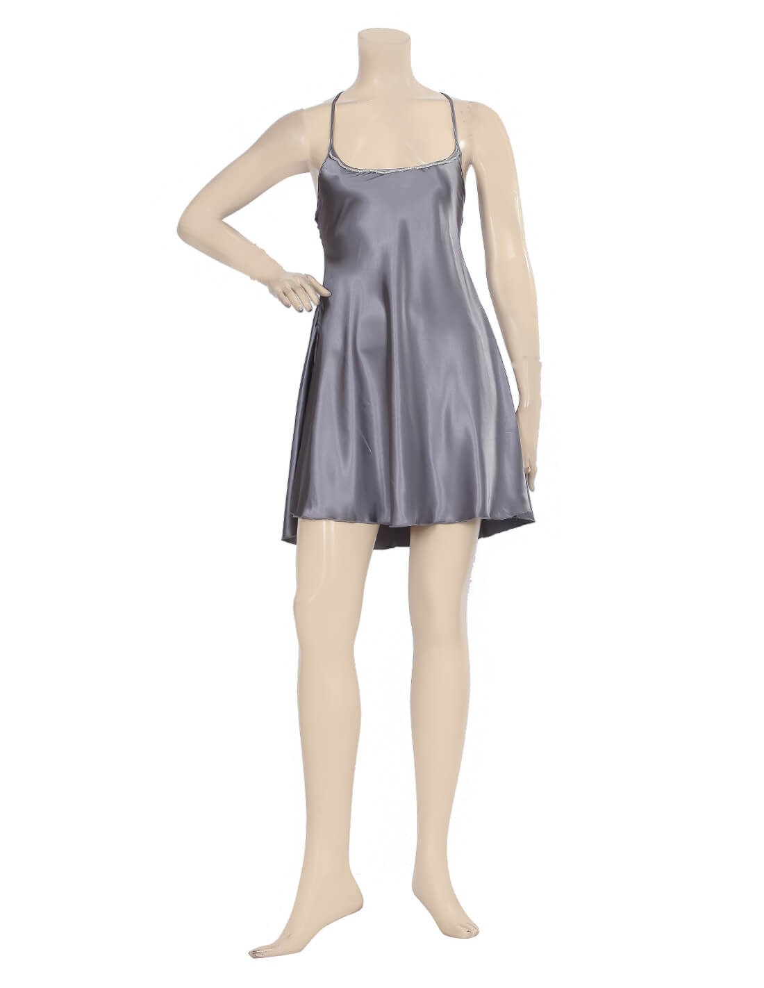 Graphite Halter Mini Slip