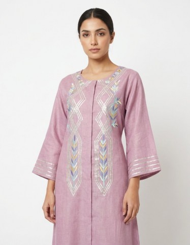 "Rose Garden" Reception Jalabiya with Elegant Embroidery.