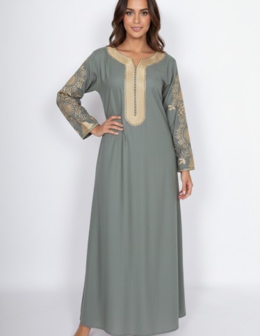 "Al-Wafa" Luxury Reception Jalabiya  Royal Embroidery on Chest & Sleeves