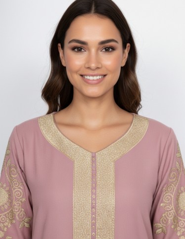 "Al-Marjan" Luxury Reception Jalabiya  Exquisite Chest & Sleeve Embroidery