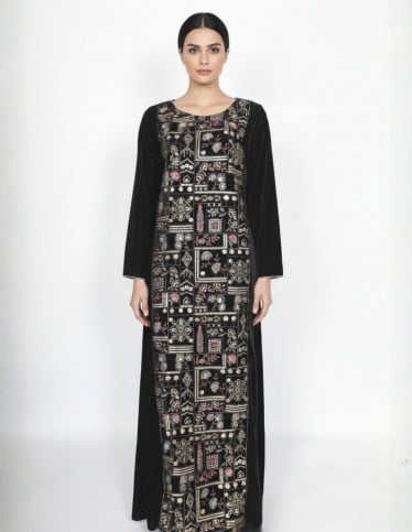 "The Legend" Velvet Gown – Exquisite Embroidery on Premium Velvet.