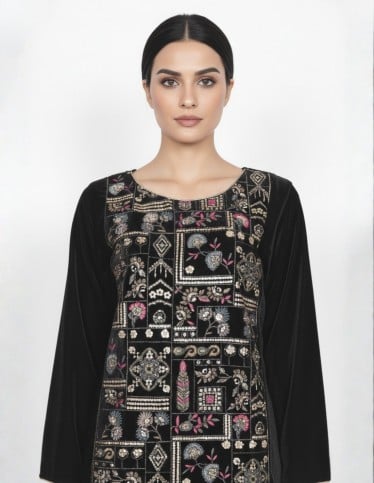 "The Legend" Velvet Gown – Exquisite Embroidery on Premium Velvet.