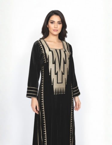 "Janubia" Velvet Gown Full Asiri Heritage Embroidery.