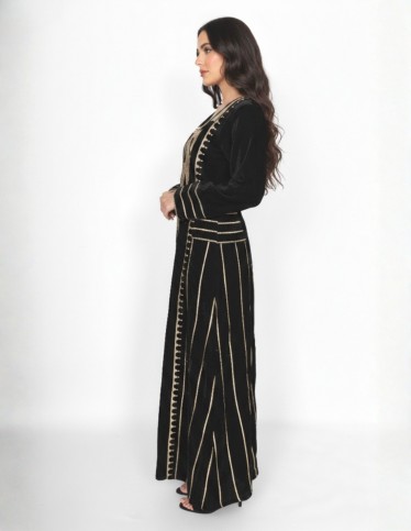 "Janubia" Velvet Gown Full Asiri Heritage Embroidery.