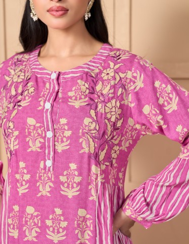 "Asala" Long Rayon Jalabiya – Exquisite Hand-Embroidered Full-Length Gown.