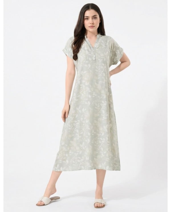 Selina Floral Mint Green Midi Nightgown
