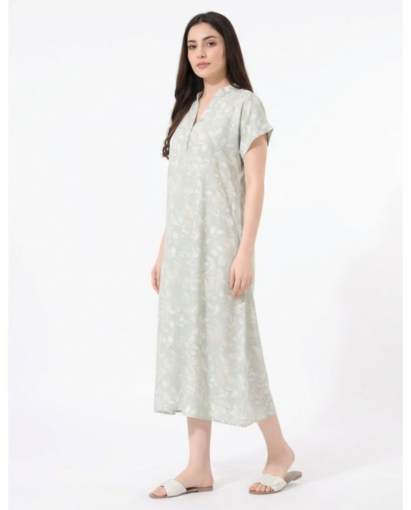 Selina Floral Mint Green Midi Nightgown