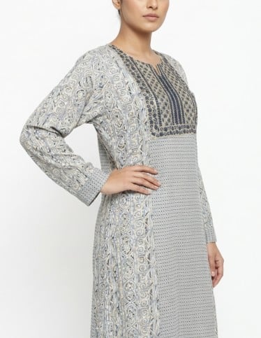 Light Grey Casual Jalabiya