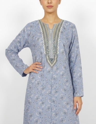 Light Grey Casual Jalabiya