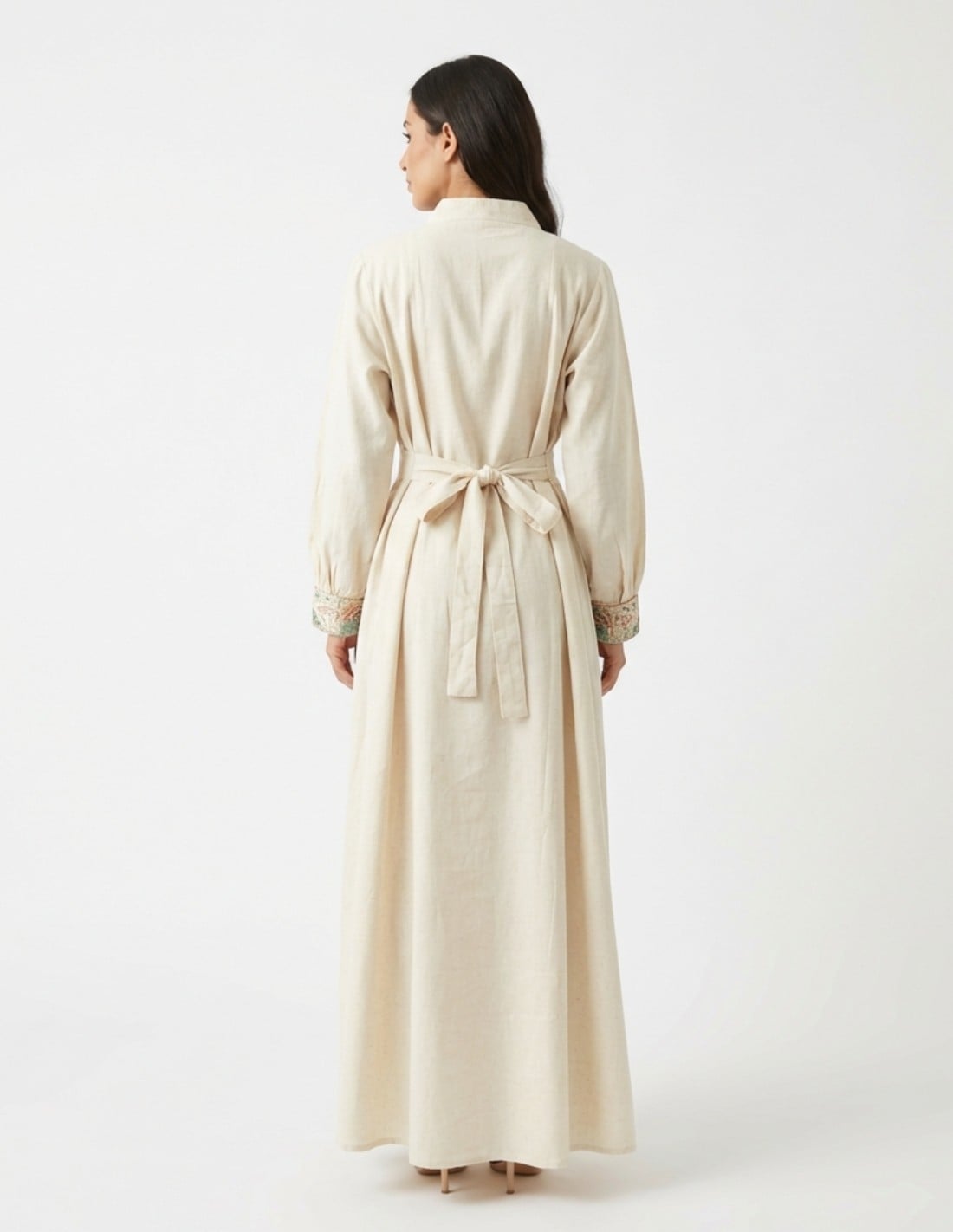 Casual Jalabiya with Geometric and Heritage Embroidery