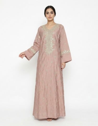 Embroidered Mauve Jalabiya