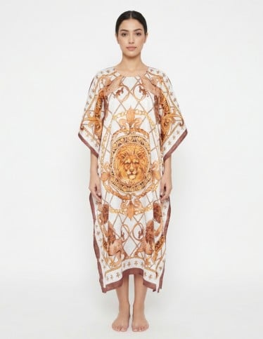 Royal Lion Print Kaftan Jalabiya