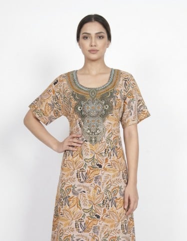 Earthy Canopy Embellished Jalabiya
