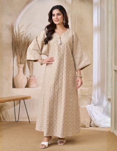 Embroidered Desert Sands Jalabiya