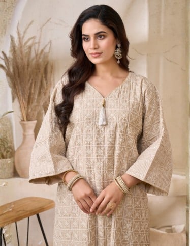 Embroidered Desert Sands Jalabiya