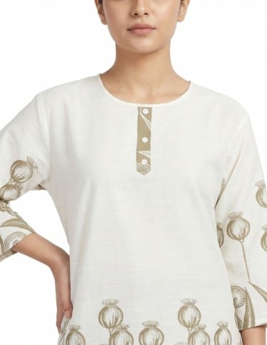Elegant Floral Bloom Two-Piece Jalabiya Set