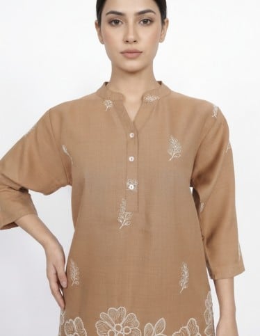 Elegant Embroidered Two-Piece Jalabiya Set